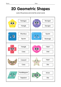 Printable name the shapes worksheet for preschool showing circle, square, triangle and rectangle with labels for kids to identify