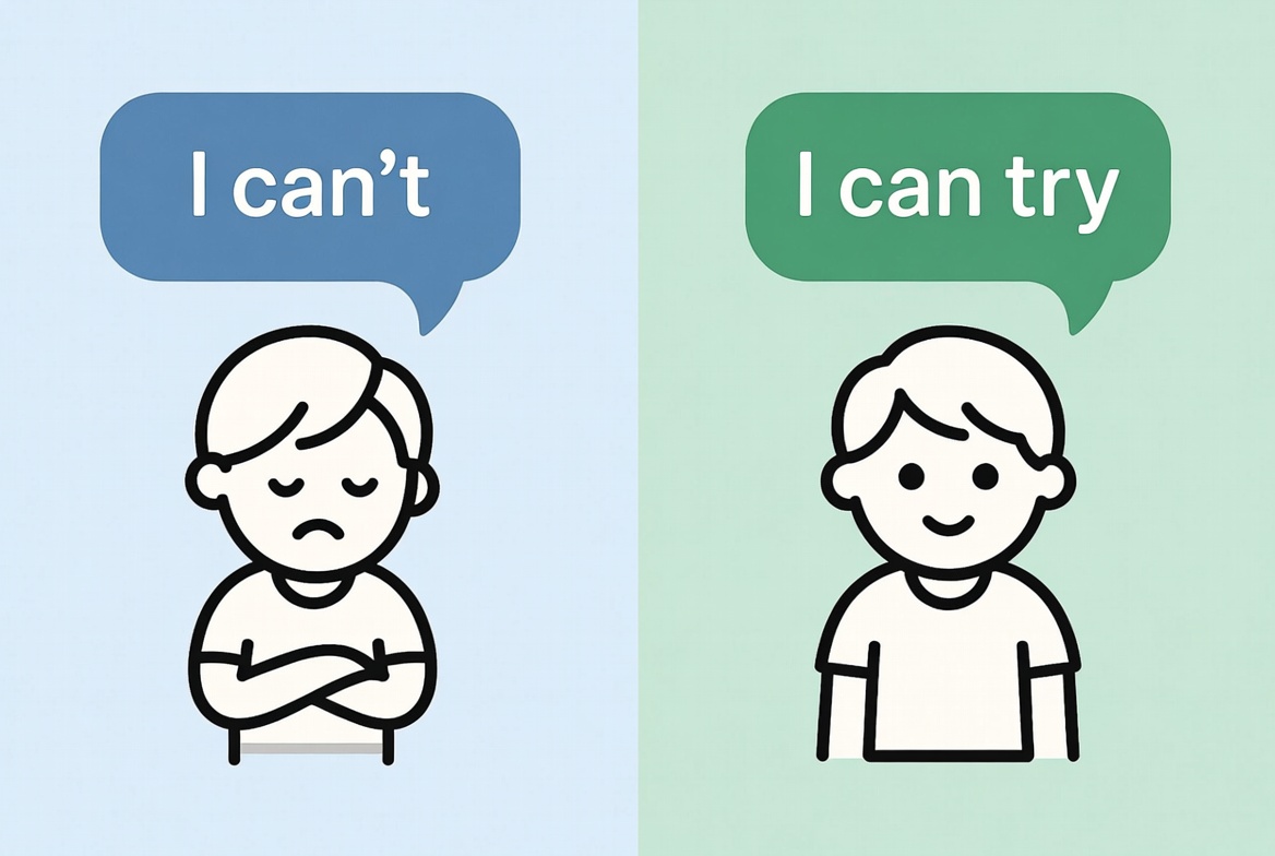 Mom and child having encouraging conversation