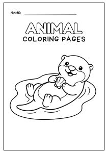 Cute animal coloring pages for kids with adorable animals and bold easy lines
