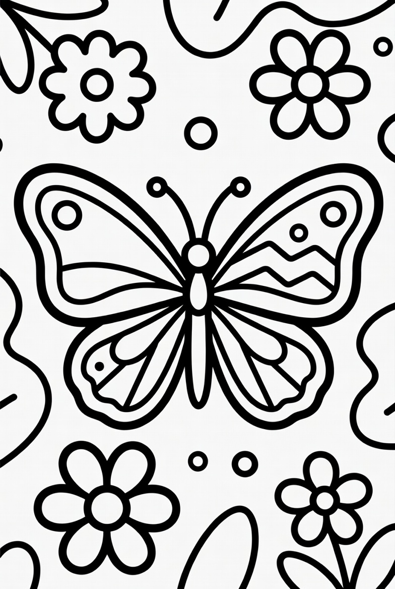 Simple cute butterfly for kids