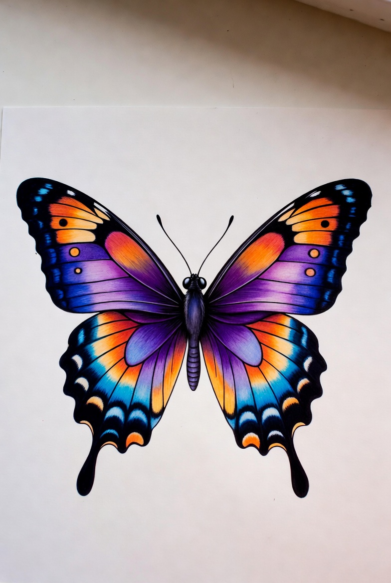 Beautifully colored butterfly example