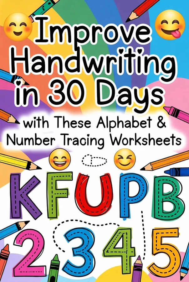 Alphabet & Number Tracing Worksheets sample page preview