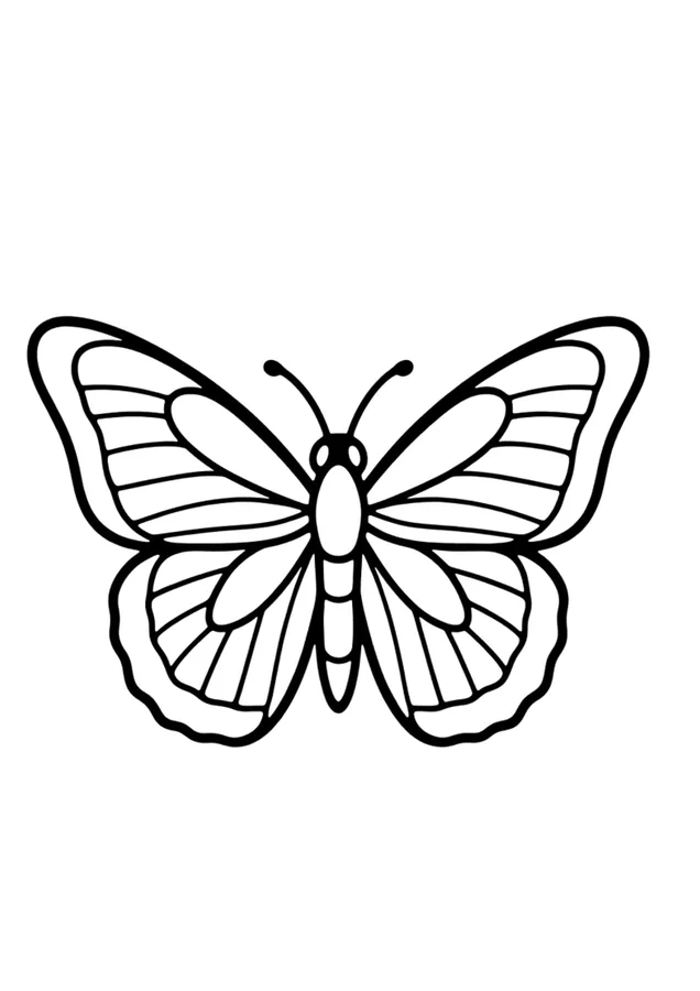 Butterfly Coloring Book PDF (70 Pages) sample page preview